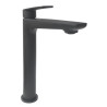 Mitigeur lavabo réhaussé RUBY avec vidage Noir mat Réf. 15NM205