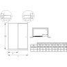 Porte de douche coulissante 120 cm chrome E14C120GA