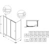Porte de douche coulissante 120 cm chrome E14C120GA