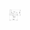 Porte-papier WC à rouleau pour barre Be-Line blanc Réf. 511965W