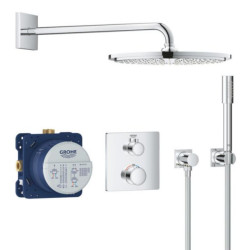 Ensemble de douche avec Rainshower Cosmopolitan 310 Grohtherm Chromé 34730000