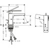 Mitigeur lavabo 80 Tecturis E  CoolStart avec tirette et vidage Blanc mat Réf. 73002700