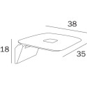 Siège relevable noir, TUV, 1.600 N 160 Kg anti bactérien Réf. AV036BNE