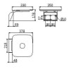 Siège relevable noir, TUV, 1.600 N 160 Kg anti bactérien Réf. AV036BNE