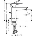 Mitigeur  lavabo TALIS E  110 CH3 CoolStart avec tirette et vidage Blanc mat Réf. 71713700