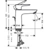 Mitigeur  lavabo TALIS E  110 CH3 CoolStart avec tirette et vidage Blanc mat Réf. 71713700