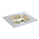 Evier à encastrer PMR en inox 18/10, 1 cuve profondeur 10 cm, 1 vidage complet, bonde diamètre 5 cm, bouchon plastique Vidage à l'arrière réf. EECH047A00