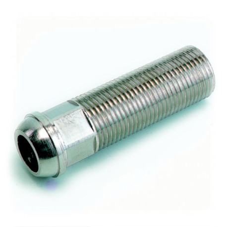 Douille longue nickelée mâle à visser à joint sphéro conique 3/8 L45mm réf. 595503