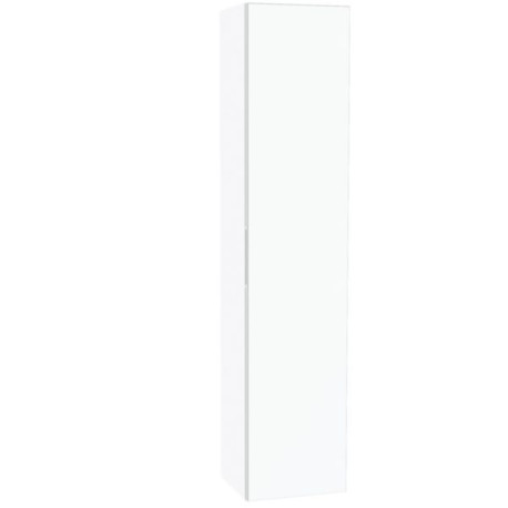 Colonne Alterna PLENITUDE H160cm 1 porte miroir L35cm P38cm blanc mat
