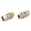 Manchon à sertir à visser mâle fixe Fluxo laiton diamètre 16x1/2mm réf. FLM1615M