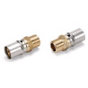 Manchon à sertir à visser mâle fixe Fluxo laiton diamètre 16x1/2mm réf. FLM1615M