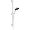 Set de douche 105 Pulsify Select S 3jets EcoSmart 9l/min avec barre C 65 cm blanc mat Réf : 24161700
