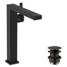 Mitigeur lavabo 240 Tecturis E Fine CoolStart, bonde Push-Open Noir mat Réf. 73070670