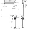 Mitigeur lavabo 240 Tecturis E Fine CoolStart, bonde Push-Open Noir mat Réf. 73070670