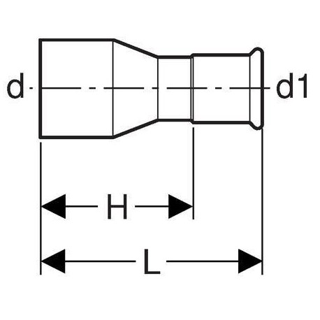Réduction avec extrémité à emboîterD76,1-54mm acier réf 22331
