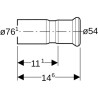 Réduction avec extrémité à emboîterD76,1-54mm acier réf 22331