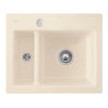 Evier SUBWAY XM vidage automatique chromé crème ceramicplus réf. 678002KR