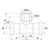 Té mixte filetage femelle D22-20x27-22 mm XPress EZ réf 6206706