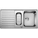 Evier à encastrer à fleur en acier inox BLANCOCLASSIC PRO 6 S-IF 1 cuve 1/2 égouttoir réversible vidage 90mm auto InFino et siphon couleur inox satiné garantie à vie Réf. 523665