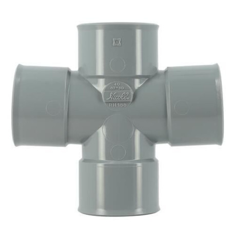 Culotte femelle femelle 87°30 double parallèle diamètre 40mm RH188