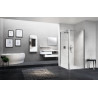 Porte de douche pivotante Young 1B 72 extensibilité 72-76Cm verre trempé transparent profilés silver Réf : Y21B72-1B