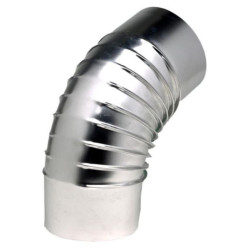 Coude aluminium diamètre 200 72° réf. 393200