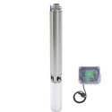 Pompe immergée pour forage 4" kit s4 2/10 m. + cd - alimentation électrique : 230 v - 0,55 kw - 4,6 a- débit max : 3 m³/h Ref. 702103