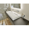 Mitigeur de lavabo encastré mural HG Metropol bec 225 mm poignée manette réf. 32526000