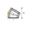 Coude 30° THERMINOX ZI, diamètre 130 mm, Spécial Gaz EC 30 130 ZI Réf. 23130011/9999
