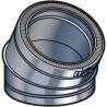 Coude 30° THERMINOX ZI, diamètre 130 mm, Spécial Gaz EC 30 130 ZI Réf. 23130011/9999