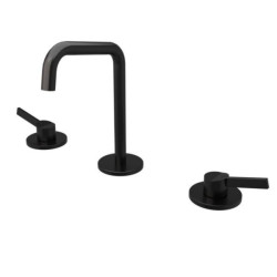 Mélangeur lavabo 3 trous PIEGA chrome noir brosse inox pvd réf. PA20575I