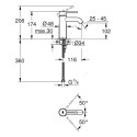 Mitigeur lavabo monocommande ESSENCE taille S Hard Graphite brossé Réf. 24172AL1