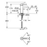 Mitigeur lavabo monocommande ESSENCE taille S Hard Graphite brossé Réf. 24172AL1