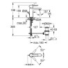 Mitigeur monocommande 1/2" Lavabo Taille XS Lineare Chromé 32109001