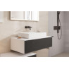 Mitigeur de lavabo Metropol - encastré mural - bec 225 mm - poignée manette - bonde à écoulement libre - finition noir chromé brossé Réf. 32526340