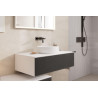 Mitigeur de lavabo Metropol - encastré mural - bec 225 mm - poignée manette - bonde à écoulement libre - finition noir chromé brossé Réf. 32526340