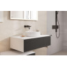 Mitigeur de lavabo Metropol - encastré mural - bec 225 mm - poignée manette - bonde à écoulement libre - finition noir chromé brossé Réf. 32526340