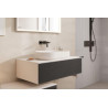 Mitigeur de lavabo Metropol - encastré mural - bec 225 mm - poignée manette - bonde à écoulement libre - finition noir chromé brossé Réf. 32526340