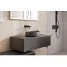 Mitigeur de lavabo Metropol - encastré mural - bec 225 mm - poignée manette - bonde à écoulement libre - finition noir chromé brossé Réf. 32526340