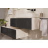 Mitigeur de lavabo Metropol - encastré mural - bec 225 mm - poignée manette - bonde à écoulement libre - finition noir chromé brossé Réf. 32526340