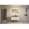 Mitigeur de lavabo Metropol - encastré mural - bec 225 mm - poignée manette - bonde à écoulement libre - finition noir chromé brossé Réf. 32526340