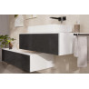 Mitigeur de lavabo Metropol - encastré mural - bec 225 mm - poignée manette - bonde à écoulement libre - finition noir chromé brossé Réf. 32526340