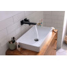 Mitigeur de lavabo Metropol - encastré mural - bec 225 mm - poignée manette - bonde à écoulement libre - finition noir chromé brossé Réf. 32526340