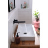 Mitigeur de lavabo Metropol - encastré mural - bec 225 mm - poignée manette - bonde à écoulement libre - finition noir chromé brossé Réf. 32526340