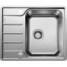 Evier à encastrer à fleur de plan en acier inox BLANCO LEMIS 45 S-IF Mini 1 cuve 1 égouttoir Mini réversible 2 percements vidage automatique 90mm garantie à vie Réf. 525114