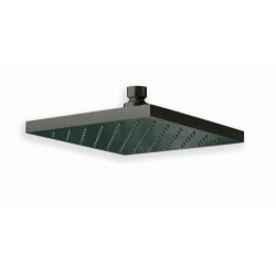 Douche de tête laiton F1/2" carrée 18 cm noir Réf. PD01613