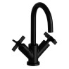 Mitigeur lavabo TABULA mi-haut avec vidage Up & Down Chromé Noir Réf. TA22772