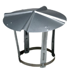 Chapeau de toit Acier galvanisé diamètre : 153 / 167 / 180 réf. 570003