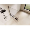 Kit Frame porte-serviettes externe + tablette interne Hd 130-180 cm version droite profilés Chrome Noir Brossé (N) Réf : R80KUFRHD18D-N