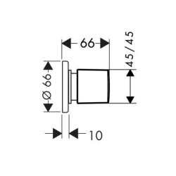 Set de finition robinet d'arrêt E 15 x 21 et 20 x 27, chromé réf. 31677000